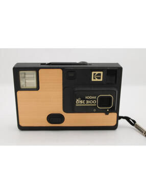 Vintage 1980's Kodak Disc 3100 Black/Gold Disc Camera Made In USA-Untested